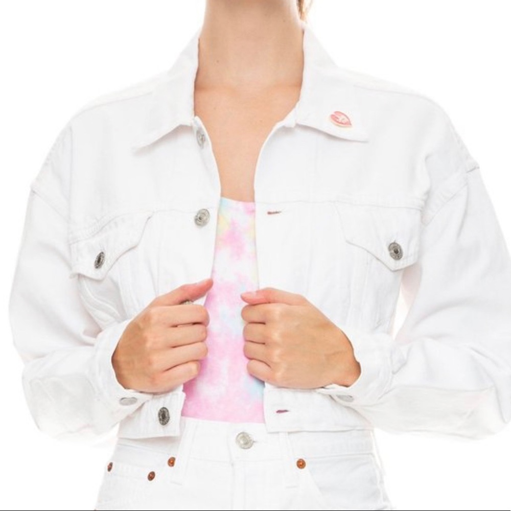 Solid & Striped X Re-Done Cropped Denim Jacket